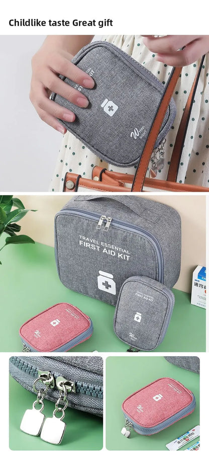 Portable Family First Aid Kit Travel and Home Medical Storage Bag