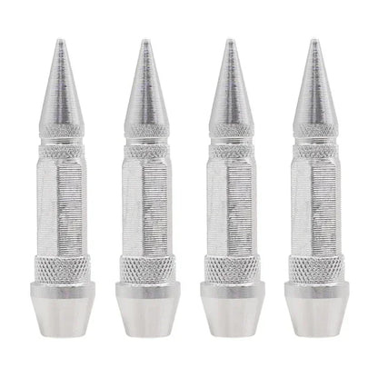 Bullet Style Tire Valve Caps Set of Four Universal Fit for Car Motorcycle and Bicycle