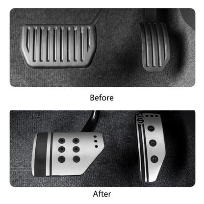 Anti-Slip Aluminum Pedal Cover Set – Accelerator, Brake, Clutch & Foot-Rest (Fits Most Manual & Automatic Cars)