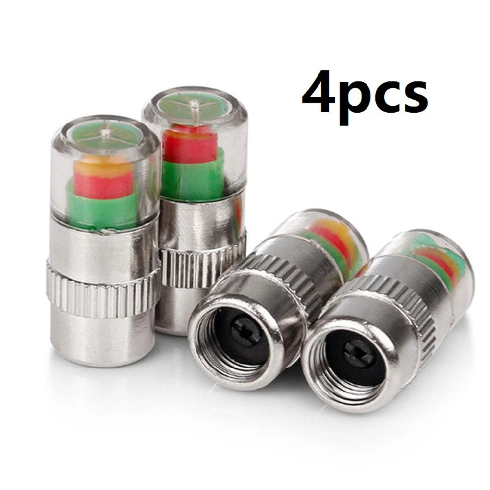 Tire Pressure Indicator Valve Caps Set of 2 or 4