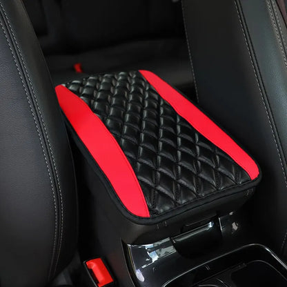 Universal PU Leather Car Armrest Cover Mat – Ethnic Style Waterproof Non-Slip Pad