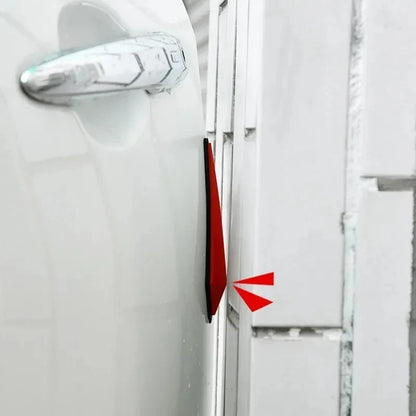 4PCS Car Anti-Scratch Protective Stickers – Bumper, Door, Rearview Mirror Edge Guard Rubber Strips