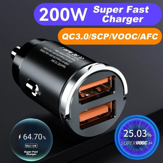 Dual USB 30W Car Charger – Fast Charging Adapter for 12V–24V Outlets
