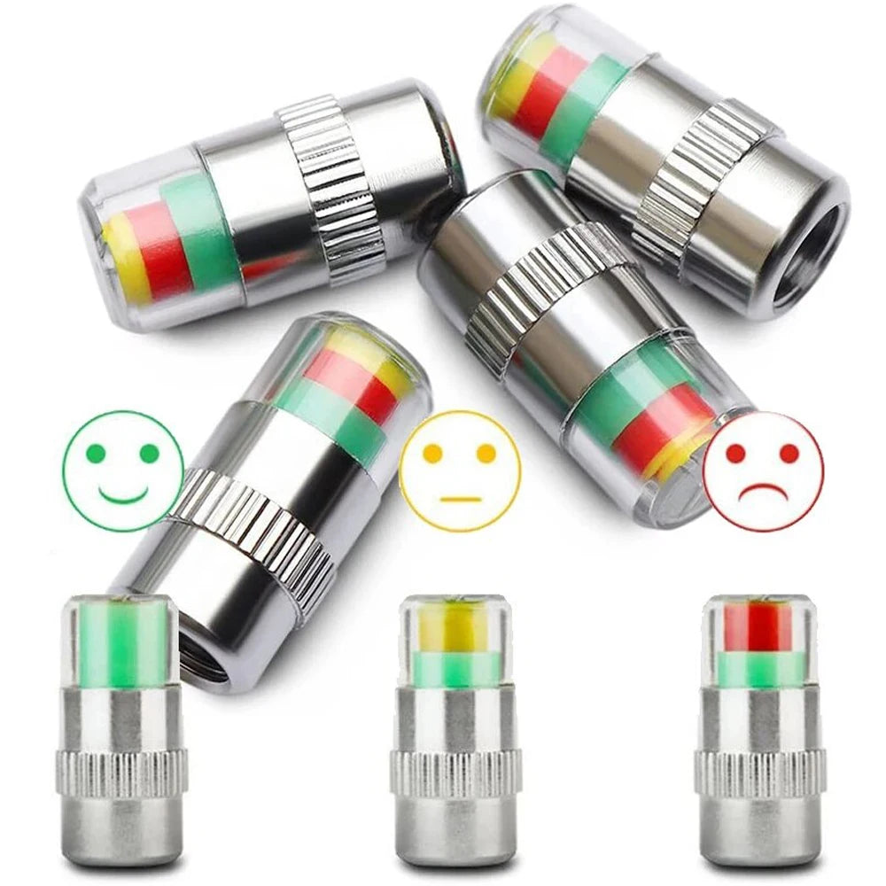 Tire Pressure Indicator Valve Caps Set of 2 or 4